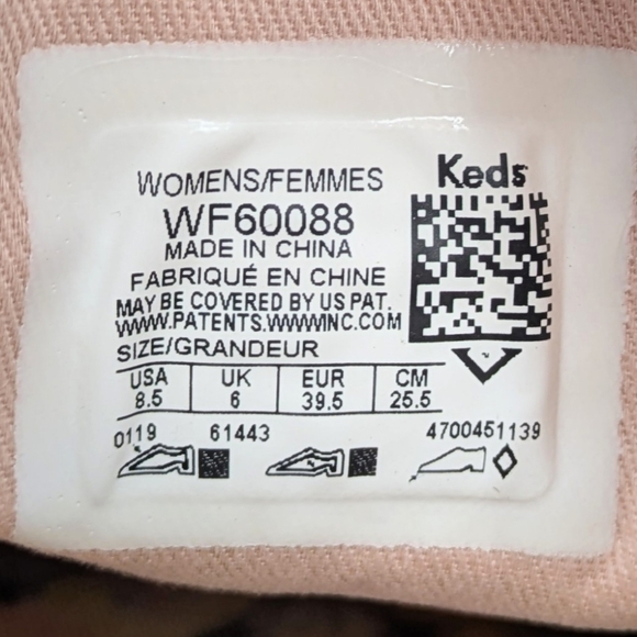 Keds Kickstart Iridescent stud peach pink canvas sneakers women's size 8.5 - Picture 7 of 7